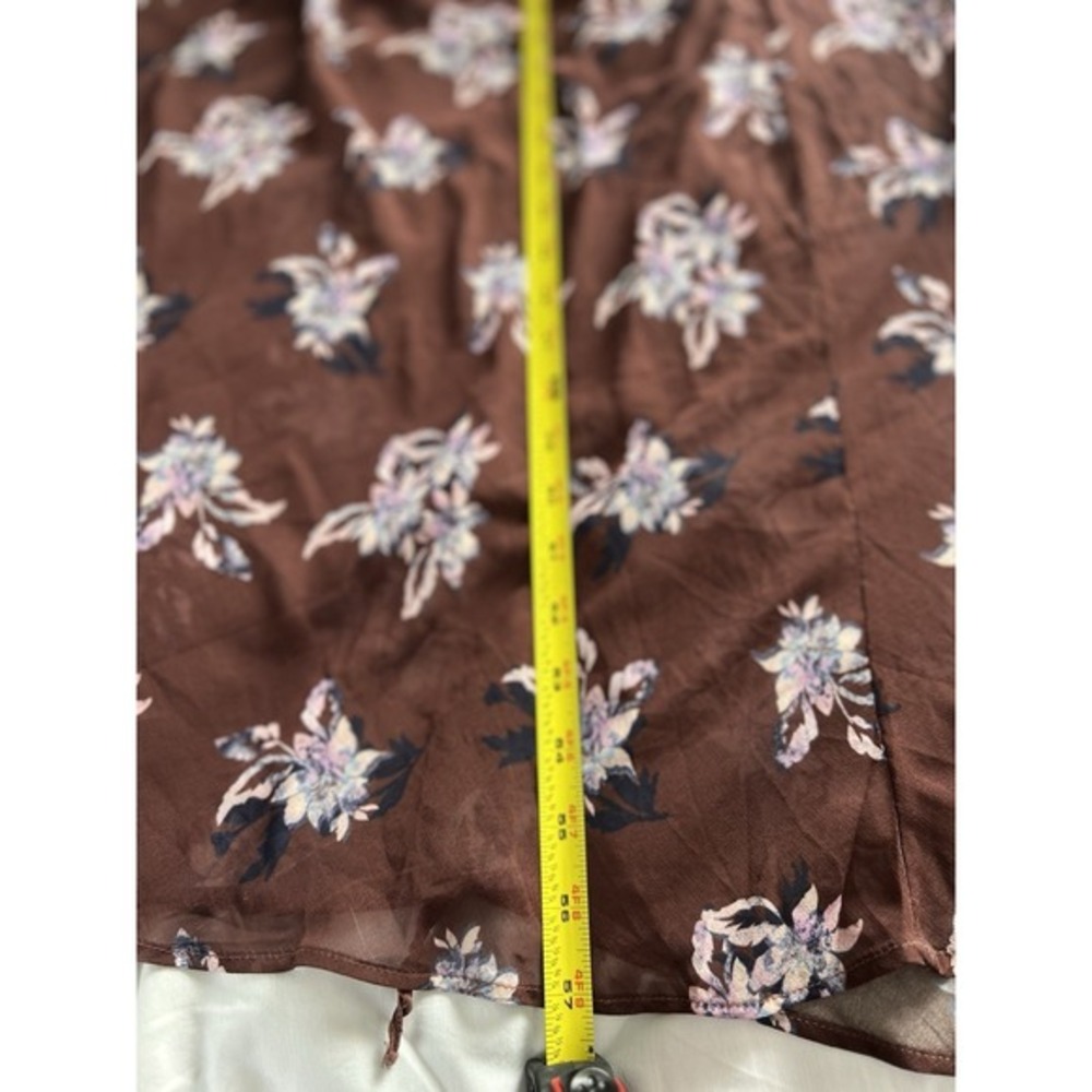 Free People Stop And Stare Maxi Slip Chocolate Combo Size Large Floral‎ - Picture 9 of 13